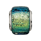 Sterling Silver Reflections Yellow Dichroic Glass Bead