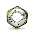 Sterling Silver Reflections Rainbow Dichroic Glass Bead