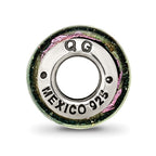 Sterling Silver Reflections Purple Dichroic Glass Barrel Bead