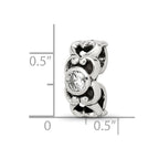 Sterling Silver Reflections CZ Connector Bead