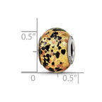 Sterling Silver Reflections Yellow/Gold/Black Italian Murano Bead