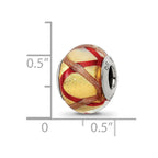 Sterling Silver Reflections Yellow/Gold/Red Italian Murano Bead