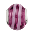 Sterling Silver Reflections Purple/Pink Italian Murano Bead