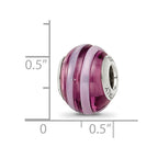 Sterling Silver Reflections Purple/Pink Italian Murano Bead