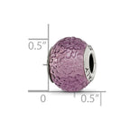 Sterling Silver Reflections Purple Italian Murano Bead