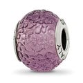 Sterling Silver Reflections Purple Italian Murano Bead