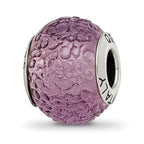 Sterling Silver Reflections Purple Italian Murano Bead