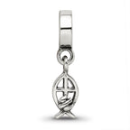 Sterling Silver Reflections Ichthus Dangle Bead