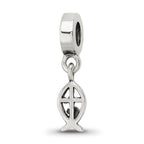 Sterling Silver Reflections Ichthus Dangle Bead