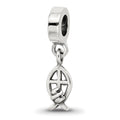 Sterling Silver Reflections Ichthus Dangle Bead