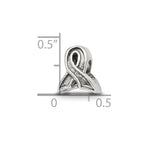 Sterling Silver Reflections Awareness Ribbon Bead