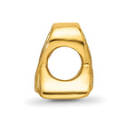 Sterling Silver Gold-plated Reflections Awareness Ribbon Bead