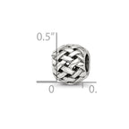 Sterling Silver Reflections Basketweave Bali Bead