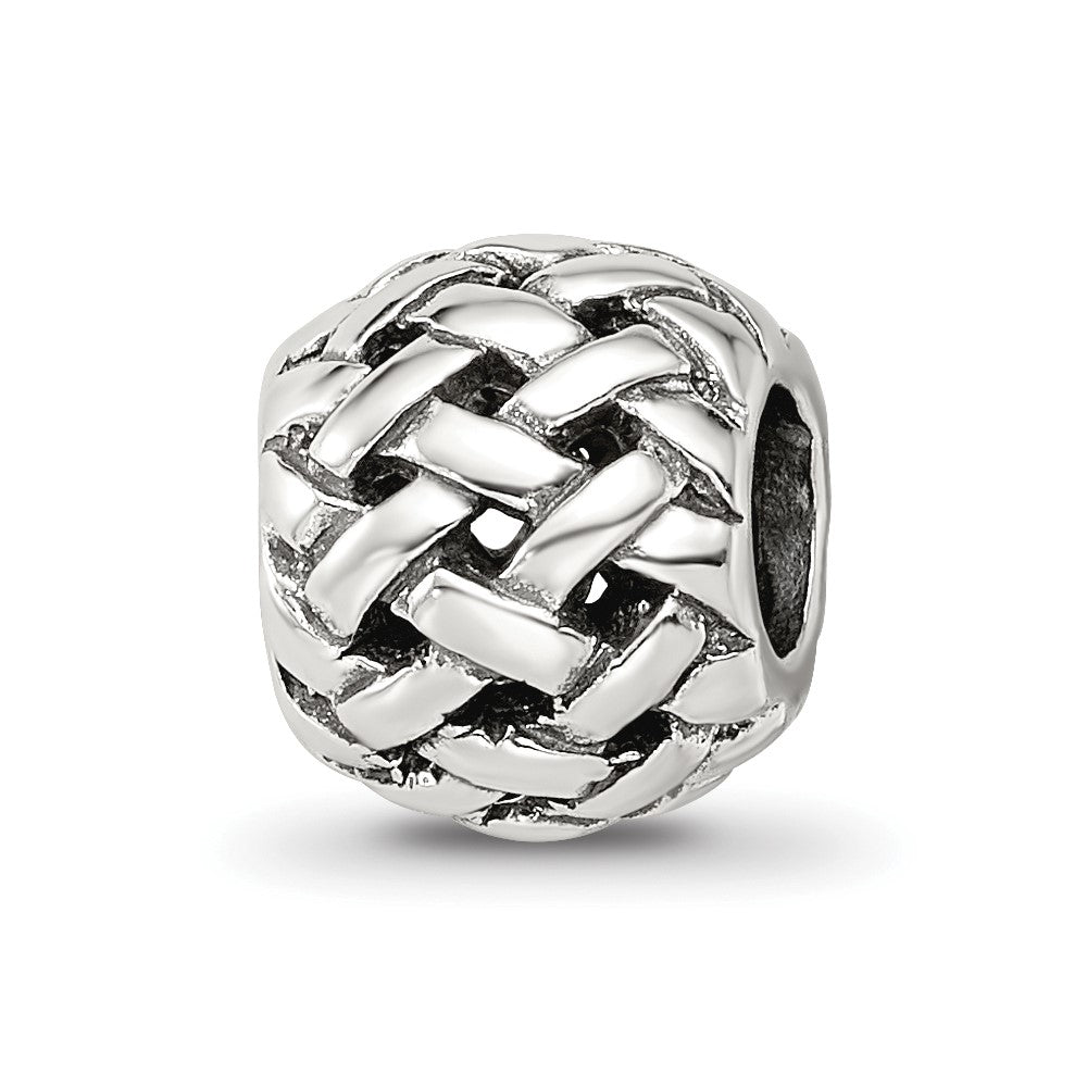 Sterling Silver Reflections Basketweave Bali Bead