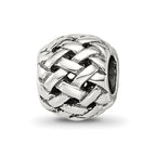 Sterling Silver Reflections Basketweave Bali Bead