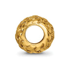 Sterling Silver Gold-plated Reflections Basketweave Bali Bead