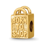 Sterling Silver Gold-plated Reflections Born to Shop Bead