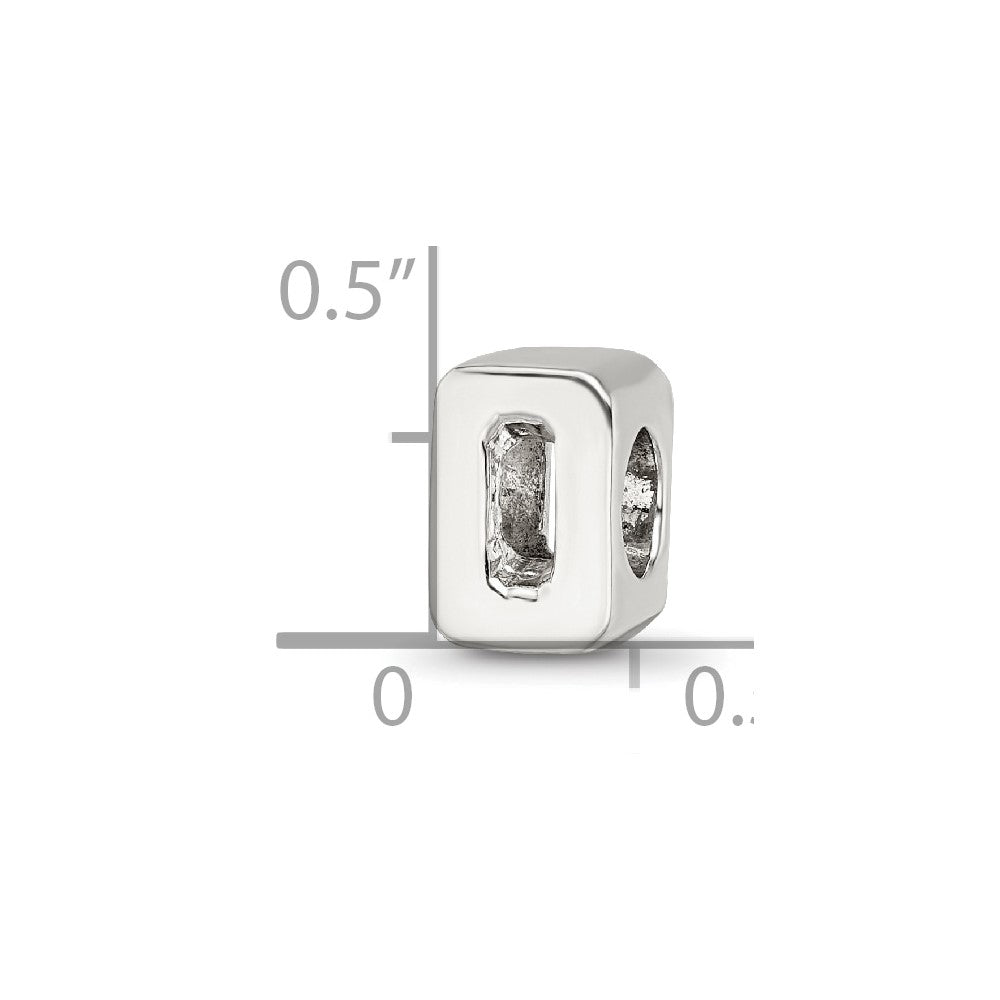 Sterling Silver Reflections Numeral 0 Bead