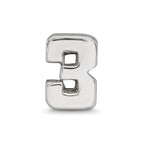 Sterling Silver Reflections Number 3 Bead