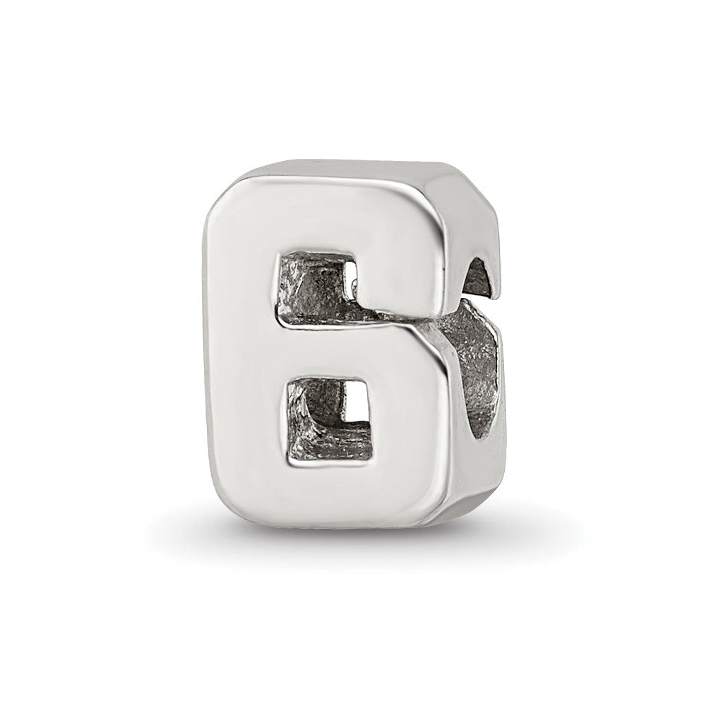 Sterling Silver Reflections Number 6 Bead