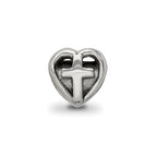 Sterling Silver Reflections Kids Heart w/Cross Bead