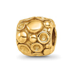 Sterling Silver Gold-plated Reflections Dots Bali Bead