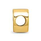 Sterling Silver Gold-plated Reflections Mom Heart Bead