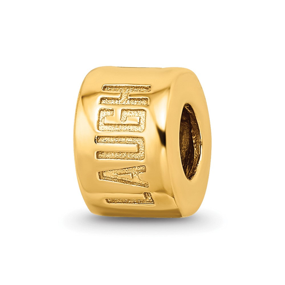Sterling Silver Gold-plated Reflections Live Laugh Love Spacer Bead
