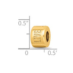 Sterling Silver Gold-plated Reflections Live Laugh Love Spacer Bead