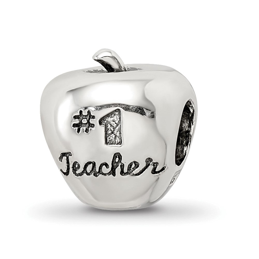 Sterling Silver Reflections #1 Teacher on Apple Bead