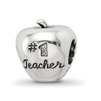 Sterling Silver Reflections #1 Teacher on Apple Bead