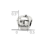 Sterling Silver Reflections #1 Teacher on Apple Bead