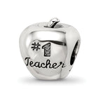 Sterling Silver Reflections #1 Teacher on Apple Bead