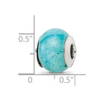 Sterling Silver Reflections Cracked Blue Aventurine Stone Bead