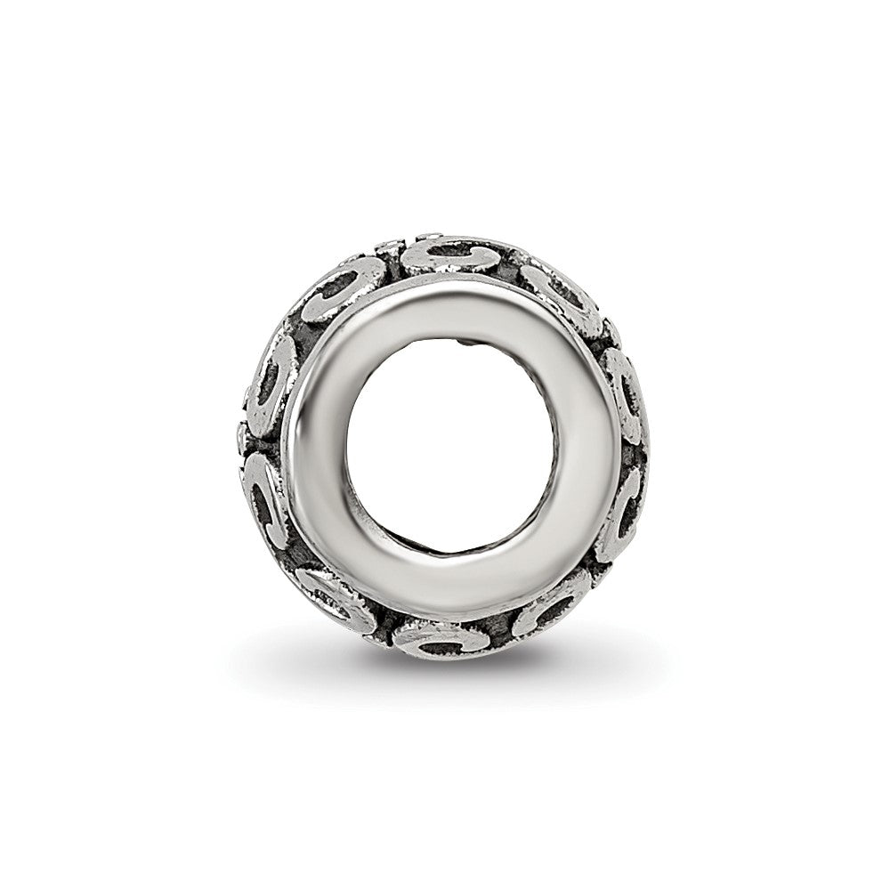 Sterling Silver Reflections Scroll & Dots Bali Bead