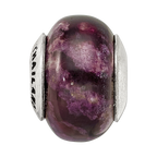 Sterling Silver Reflections Purple Magnesite Stone Bead