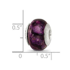 Sterling Silver Reflections Purple Magnesite Stone Bead