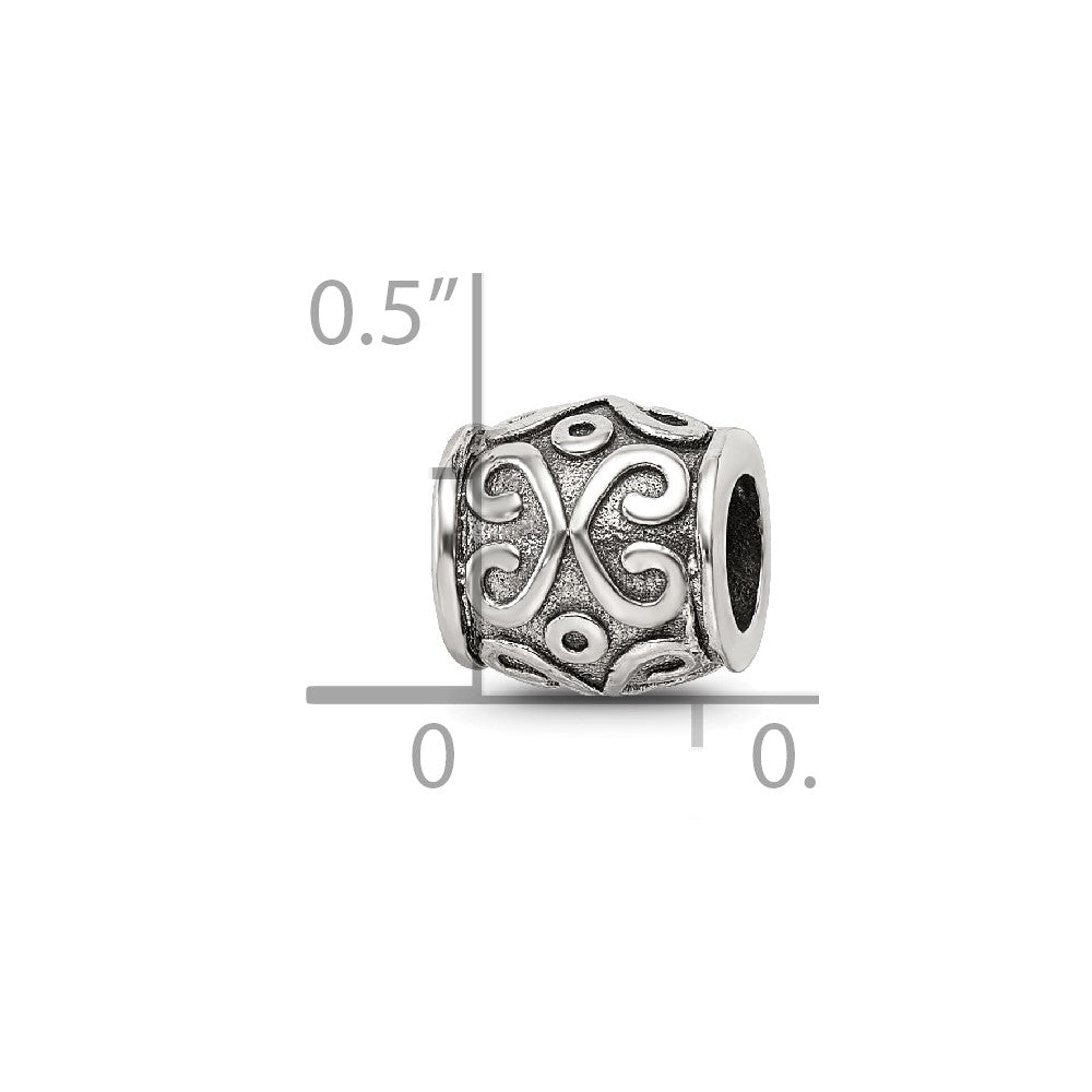 Sterling Silver Reflections Scroll Bali Bead