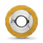 Sterling Silver Reflections Yellow Quartz Stone Bead