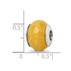 Sterling Silver Reflections Yellow Quartz Stone Bead