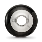 Sterling Silver Reflections Black Agate Stone Bead