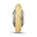 Sterling Silver Reflections Yellow Maganasite Stone Bead