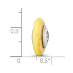 Sterling Silver Reflections Yellow Maganasite Stone Bead