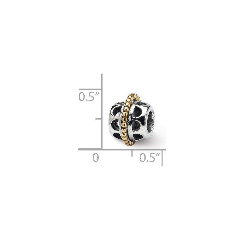 Sterling Silver & 14k Reflections Bali Bead