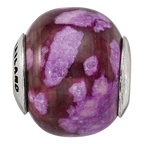 Sterling Silver Reflections Purple Magnesite Stone Bead