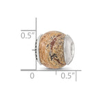 Sterling Silver Reflections Picture Jasper Stone Bead