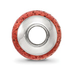 Sterling Silver Reflections Coral Stone Bead