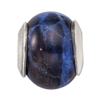 Sterling Silver Reflections Sodalite Stone Bead
