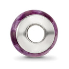 Sterling Silver Reflections Purple Magnesite Stone Bead