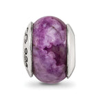 Sterling Silver Reflections Purple Magnesite Stone Bead